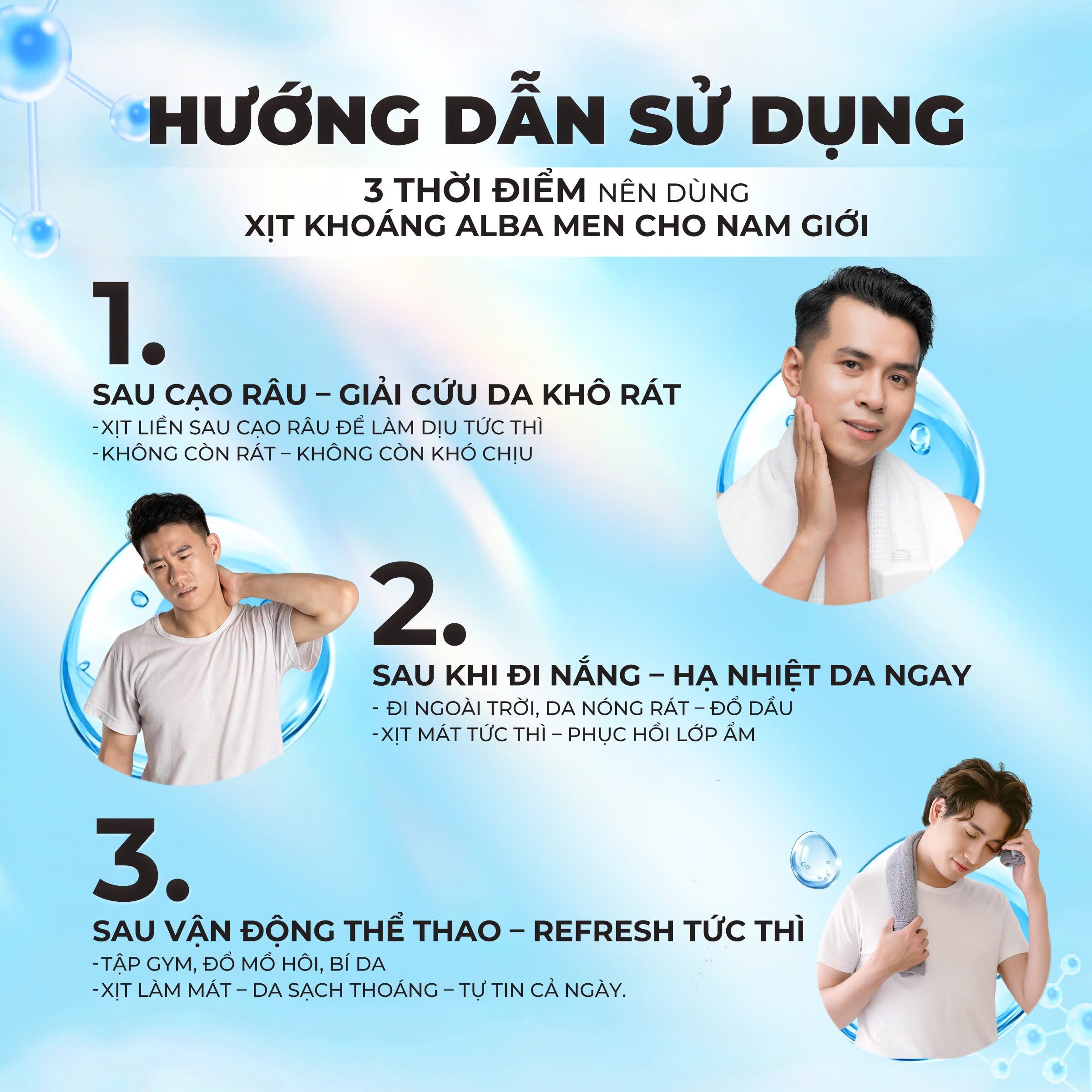 [MEN] XỊT KHOÁNG ALBA MEN CẤP ẨM - KIỀM DẦU CHO NAM